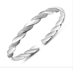 SS11035 S999 flash frosted silver bracelet